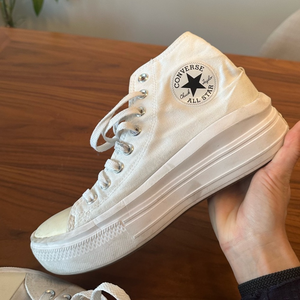 White Chuck Taylor All Star Move High Top Sneakers